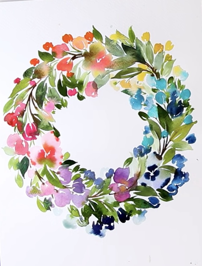 Watercolour floral with Kait